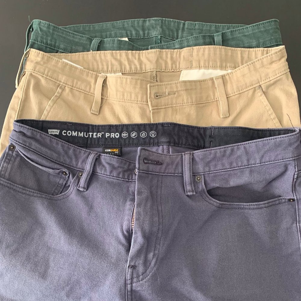 3 Levi's Commuter Pants 36x32